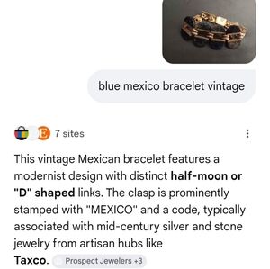 Vintage Blue Mexico 925 Bracelet